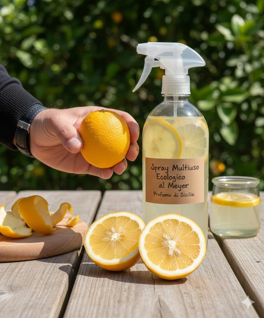 Pulizia Naturale con il Limone Meyer: Lo Spray Ecologico al Profumo di Sicilia